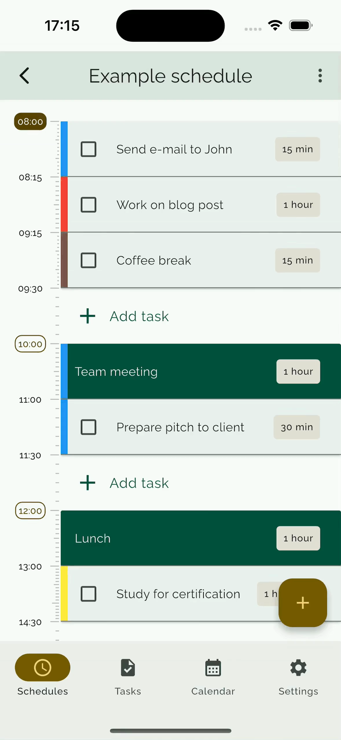 Screenshot of Time Blokker
